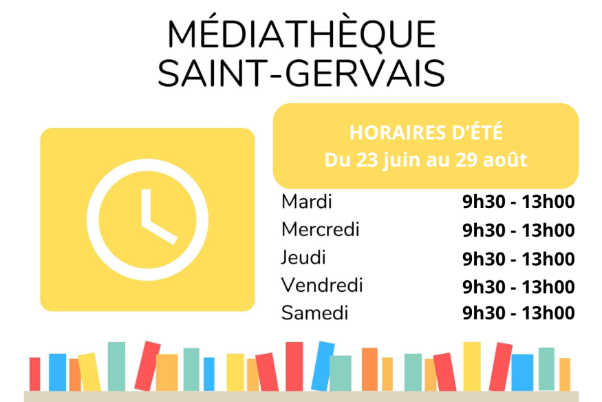 La médiathèque, de St-Gervais, aménage ses horaires